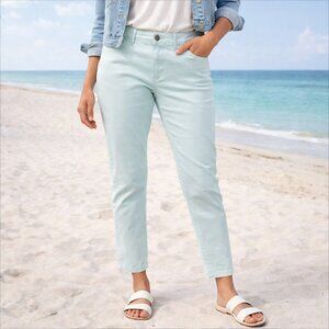 GAP KHAKIS SKINNY BOYFRIEND SEAFOAM CHINO PANTS SZ 12R NWT